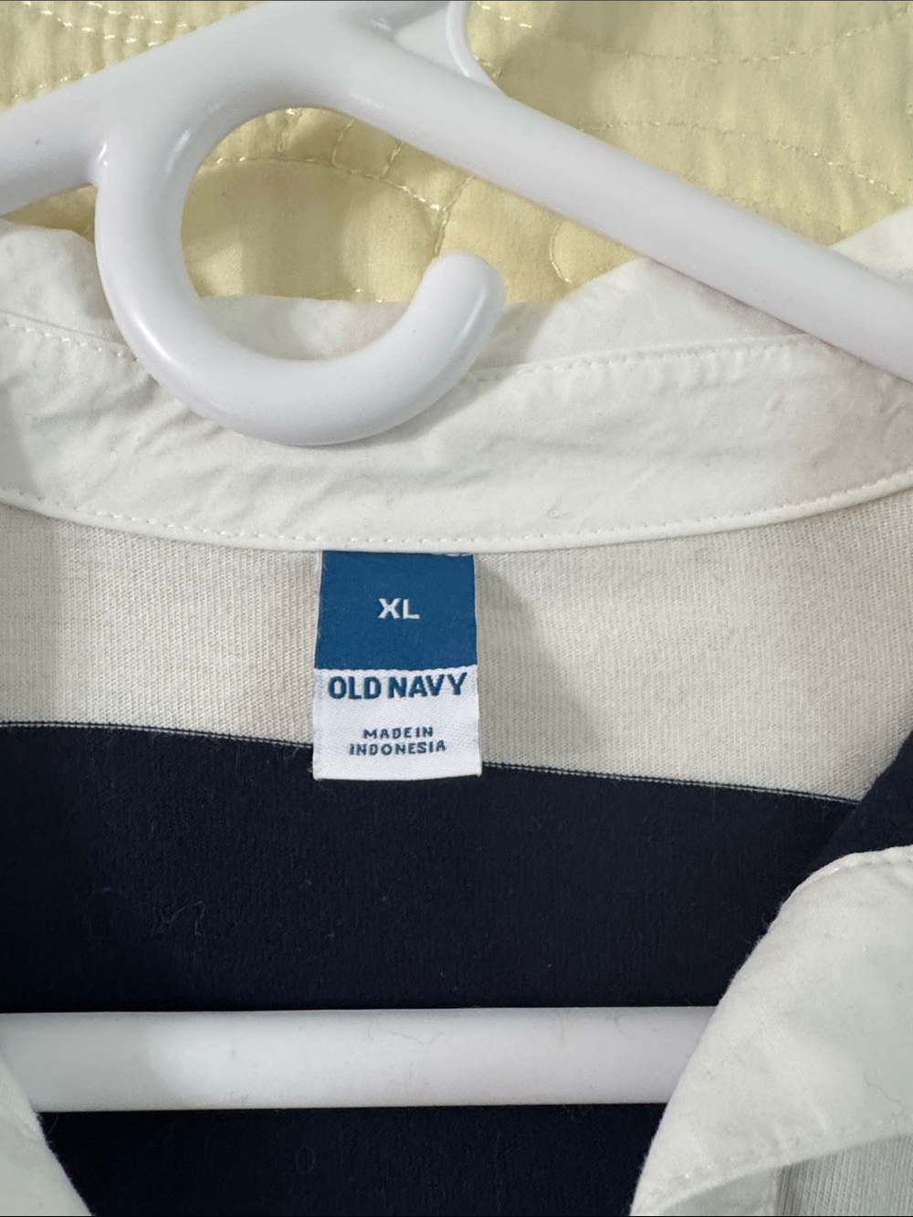 Old Navy Women's Navy & White Striped Rugby Polo - Picture 3 of 3